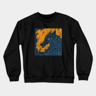 Big, bad, Wolf (Orange & Blue) Crewneck Sweatshirt